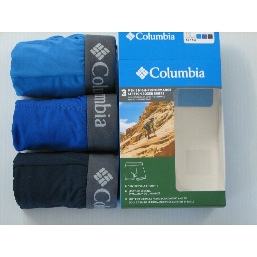 Columbia Boxer Briefs 3 Pair Performance Comfort Fit Stretch XL